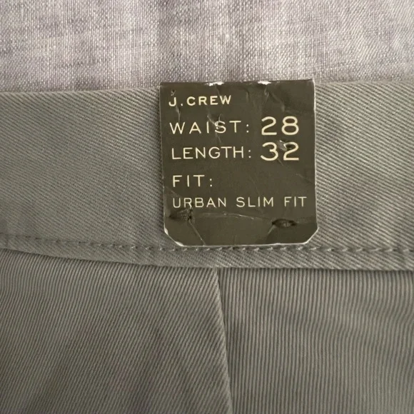 J.Crew Men’s Urban Slim Chino Pant Size 28/32 Vintage Grey NWT - Picture 4 of 8